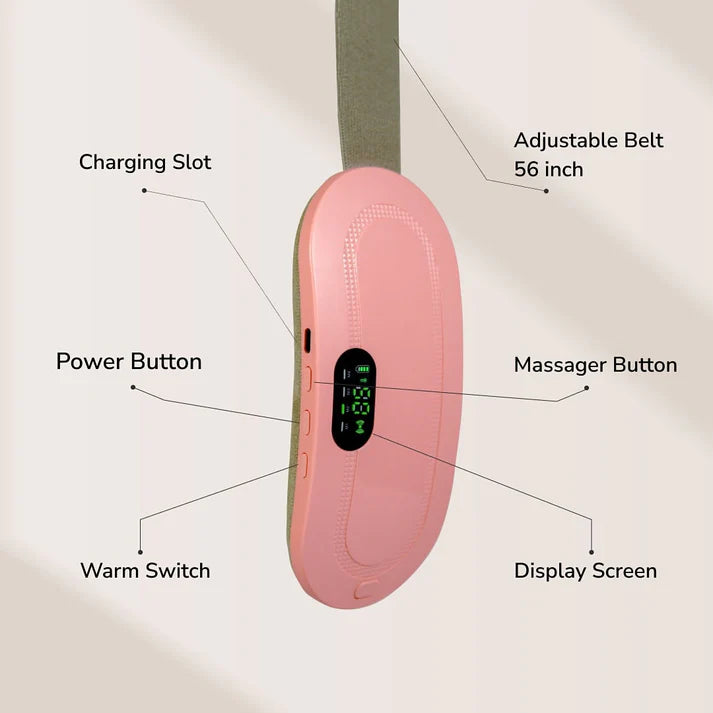 Period Cramps Massager – Heating & Vibration Pain Relief Belt